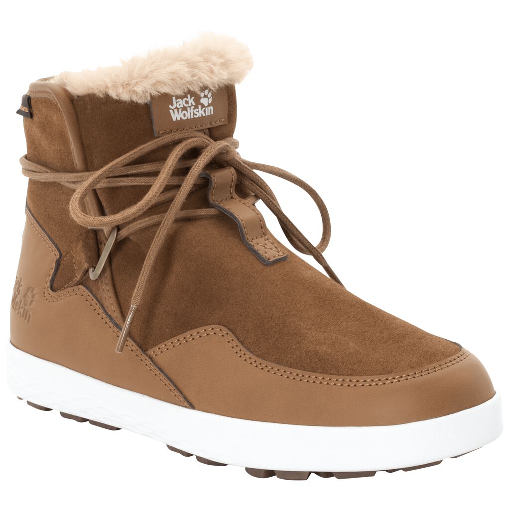 Jack Wolfskin AUCKLAND WT TEXAPORE Chaussures Femme Marron/Blanche - ZSREWAU-19